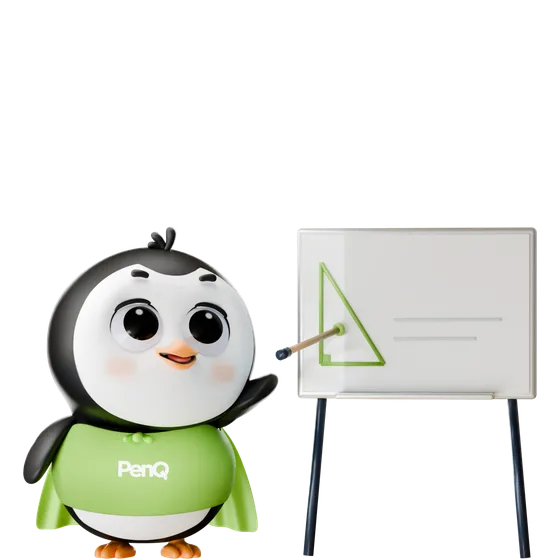 PenQ writing on a whiteboard